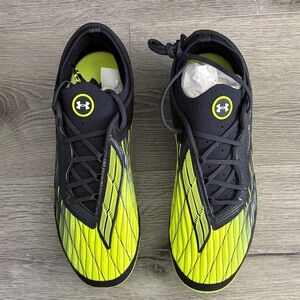 Under Armour Neon Yellow and Black Sports Shoes